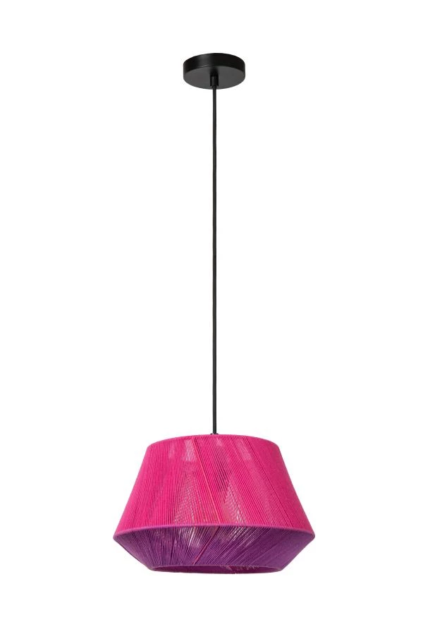 Lucide JESSICA - Hanglamp - Ø 30 cm - 1xE27 - Roze - uitgezet